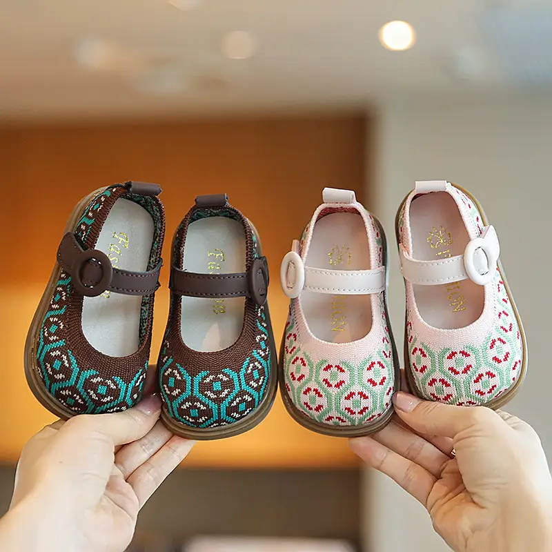 Baby Girl Princess Shoes Fly Woven Korean Style Toddler Shoes 2025 Autum New Girls Flats Soft Sole Fashion Baby Shoes - Image 3