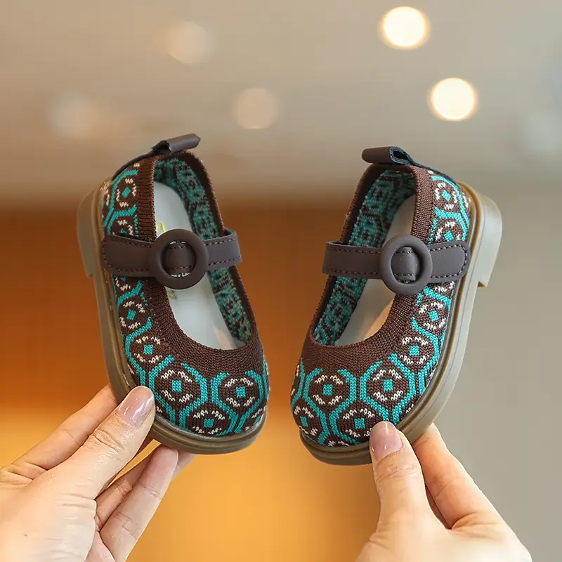 Baby Girl Princess Shoes Fly Woven Korean Style Toddler Shoes 2025 Autum New Girls Flats Soft Sole Fashion Baby Shoes - Image 4