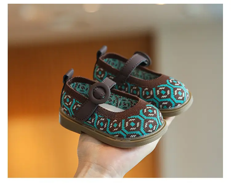 Baby Girl Princess Shoes Fly Woven Korean Style Toddler Shoes 2025 Autum New Girls Flats Soft Sole Fashion Baby Shoes — feature 10