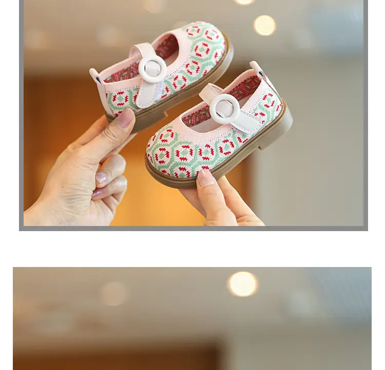 Baby Girl Princess Shoes Fly Woven Korean Style Toddler Shoes 2025 Autum New Girls Flats Soft Sole Fashion Baby Shoes — feature 6