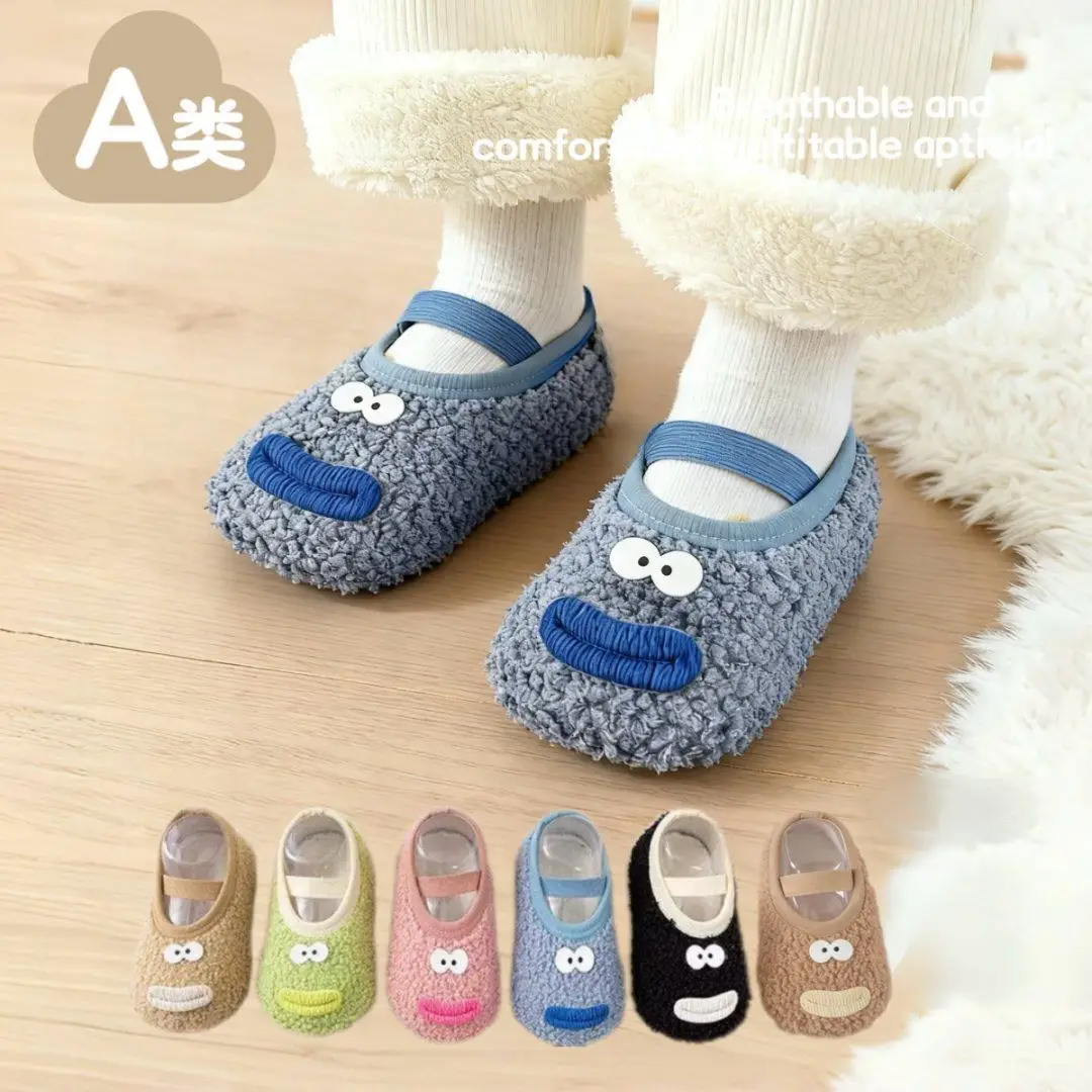 Fleece Lined Baby Socks Multi Color Non-Slip — feature 2