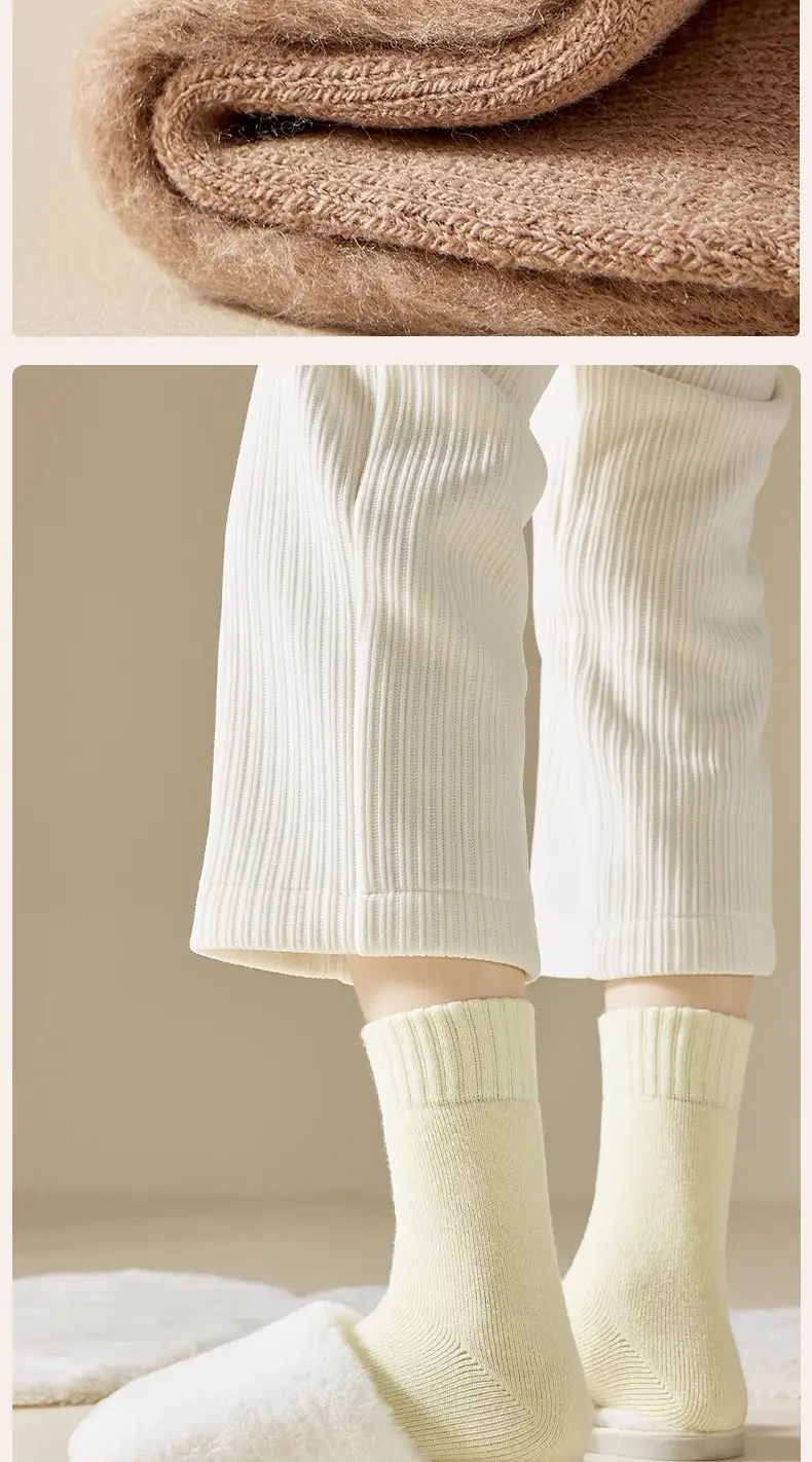 Zhuji Sleep Light Warm Winter Maternity Socks Versatile Thick Long Socks for Women Winter Thickened Fleece Cold-Resistant Mid-Calf Socks — feature 8
