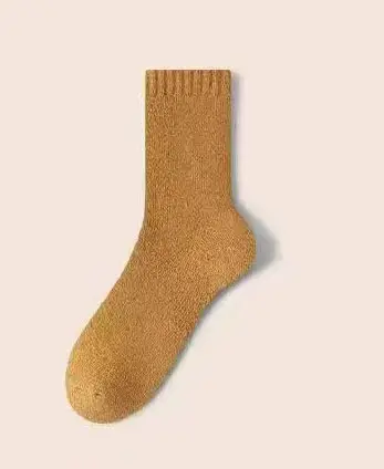 Zhuji Sleep Light Warm Winter Maternity Socks Versatile Thick Long Socks for Women Winter Thickened Fleece Cold-Resistant Mid-Calf Socks