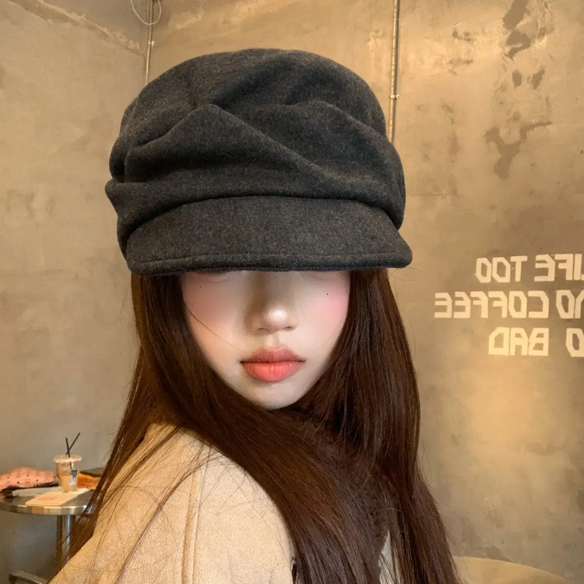 Women Winter Mountain Beret Hat Gray Duck Cap - Image 8