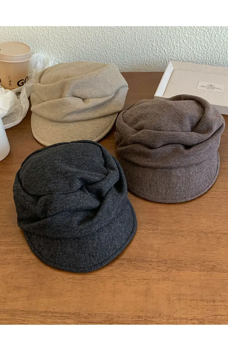 Women Winter Mountain Beret Hat Gray Duck Cap — feature 11