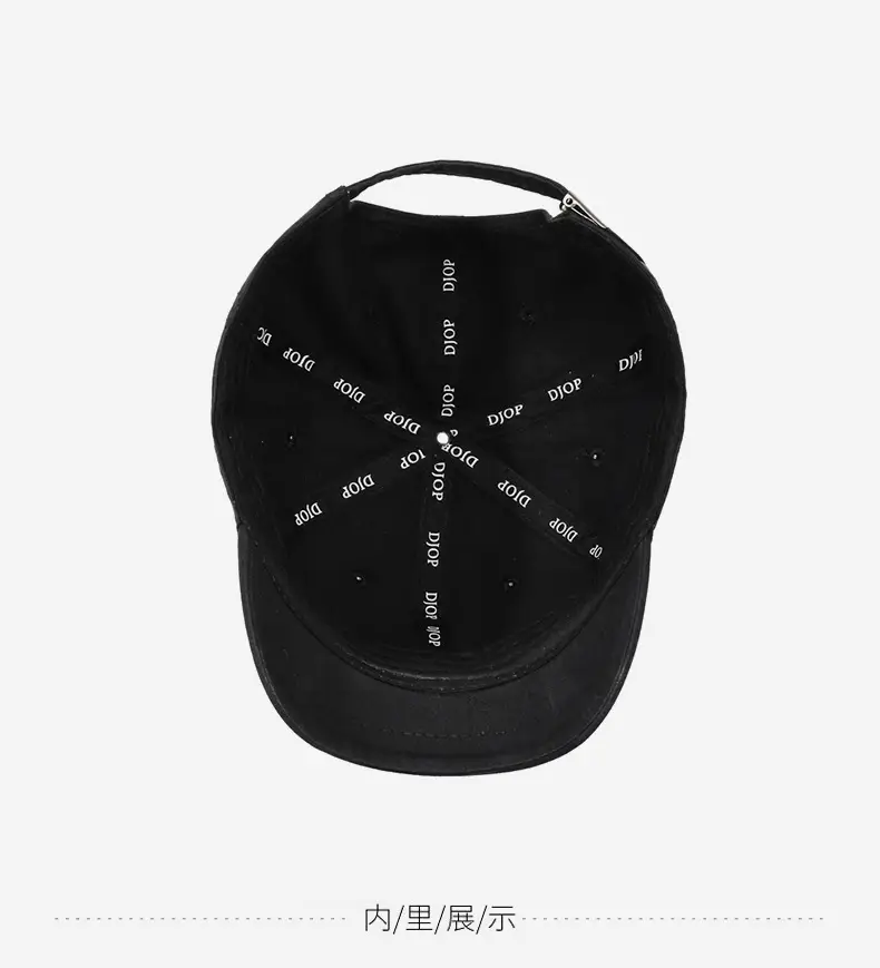 Black DJO P Embroidered Baseball Cap for Men Women — feature 13