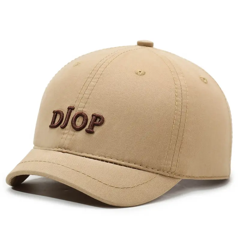 Black DJO P Embroidered Baseball Cap for Men Women - Image 4