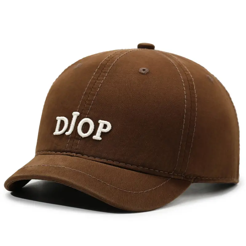 Black DJO P Embroidered Baseball Cap for Men Women - Image 5