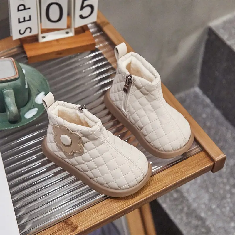 Girls Velvet Cotton Baby Boots Autumn Winter