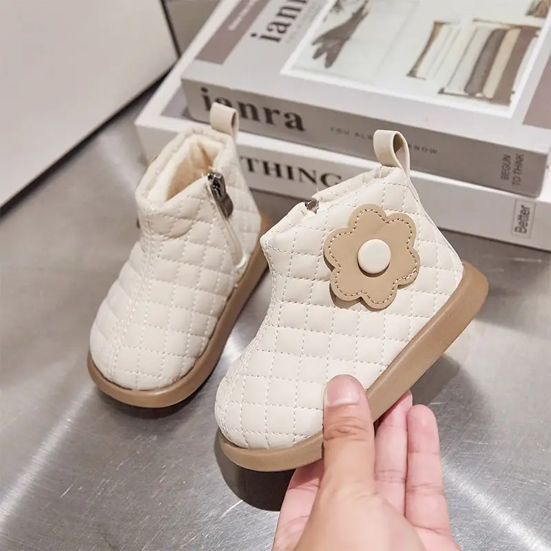 Girls Velvet Cotton Baby Boots Autumn Winter