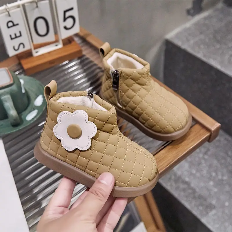 Girls Velvet Cotton Baby Boots Autumn Winter