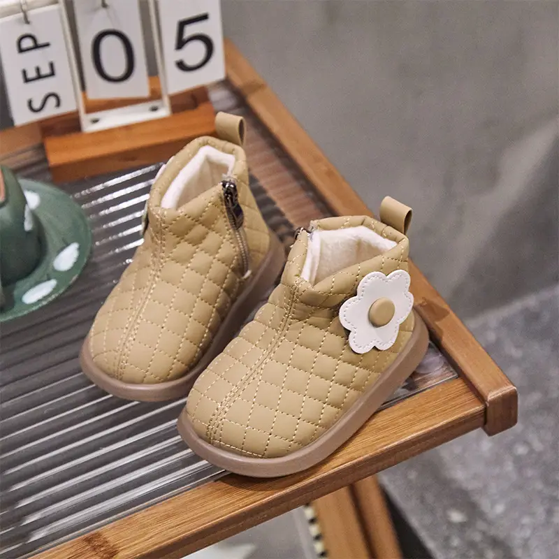 Girls Velvet Cotton Baby Boots Autumn Winter — feature 2