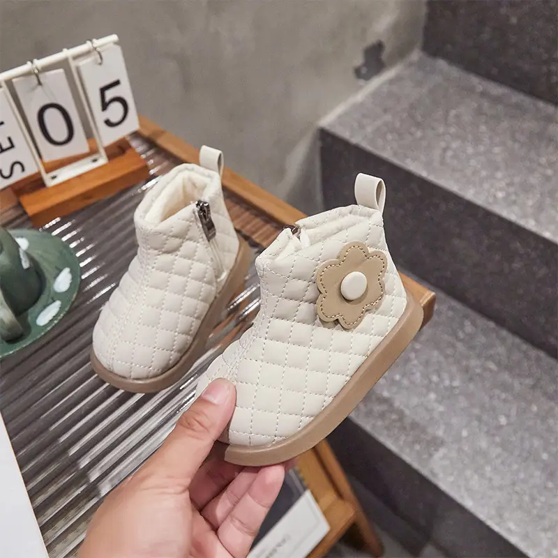 Girls Velvet Cotton Baby Boots Autumn Winter — feature 3
