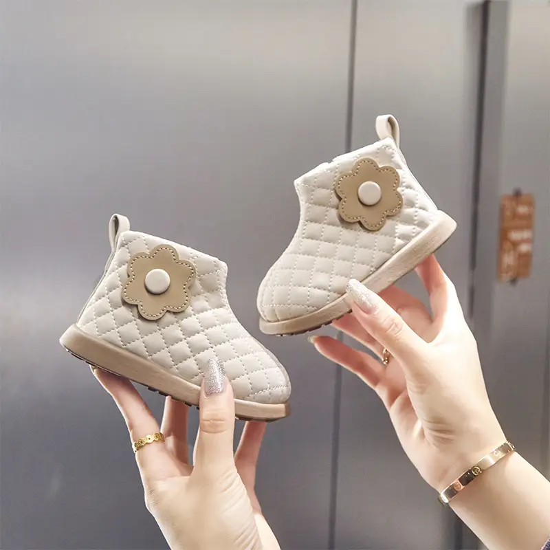 Girls Velvet Cotton Baby Boots Autumn Winter — feature 5