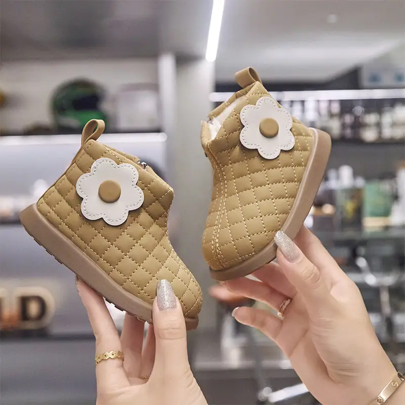 Girls Velvet Cotton Baby Boots Autumn Winter — feature 6