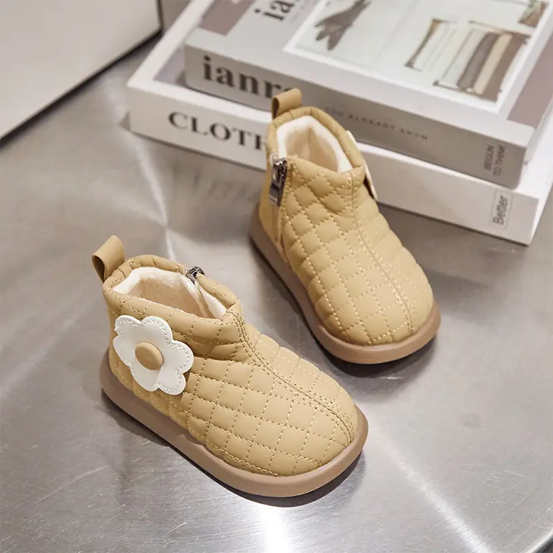 Girls Velvet Cotton Baby Boots Autumn Winter — feature 8