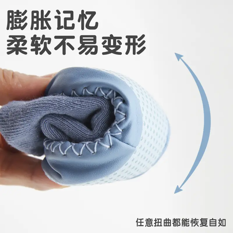 Blue Soft Baby Socks with Gold Buckle - Image 13