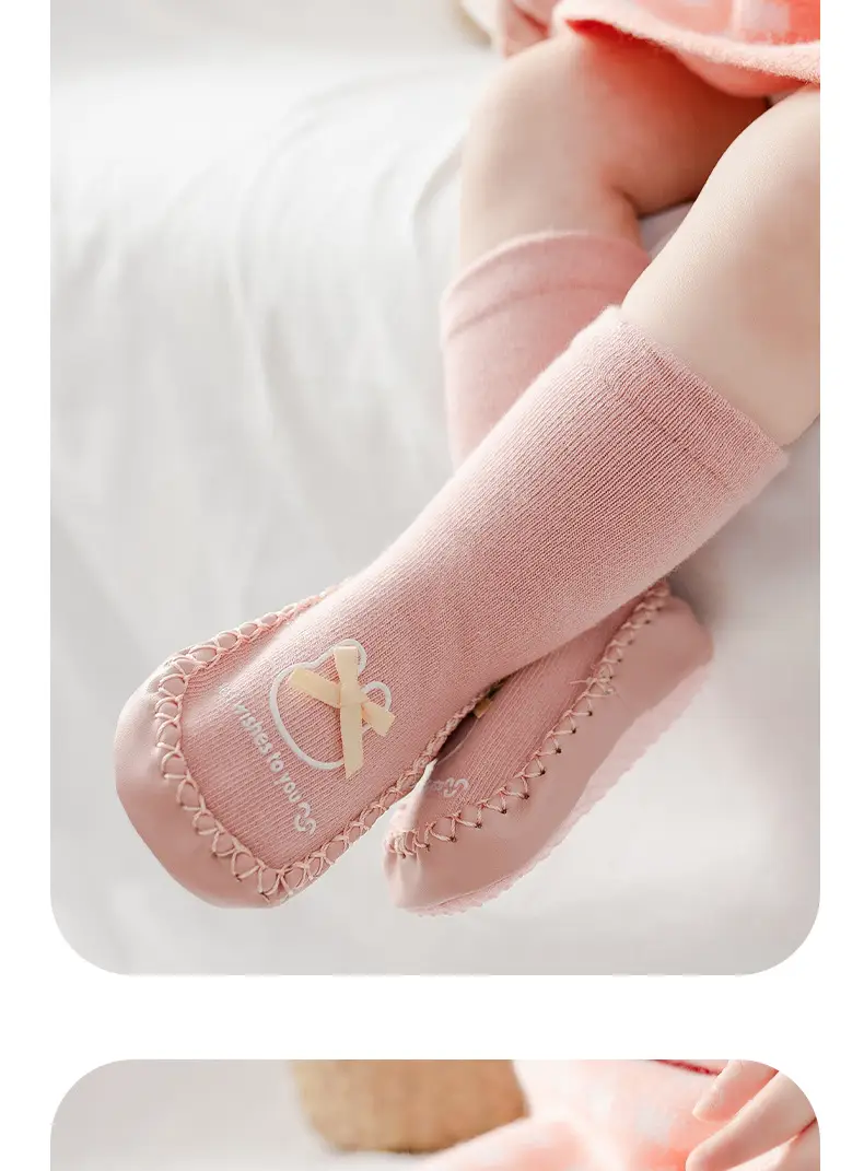 Blue Soft Baby Socks with Gold Buckle β feature 11