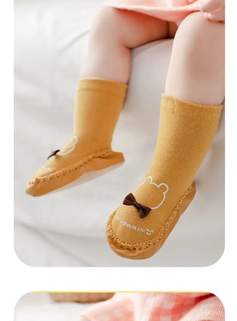 Blue Soft Baby Socks with Gold Buckle β feature 12