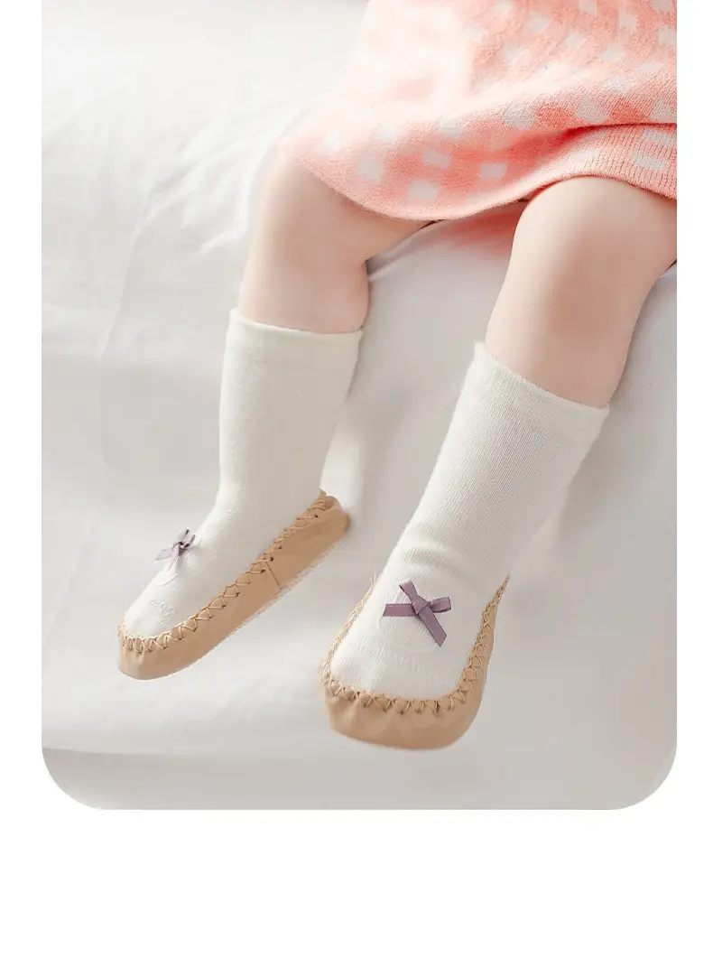 Blue Soft Baby Socks with Gold Buckle β feature 14