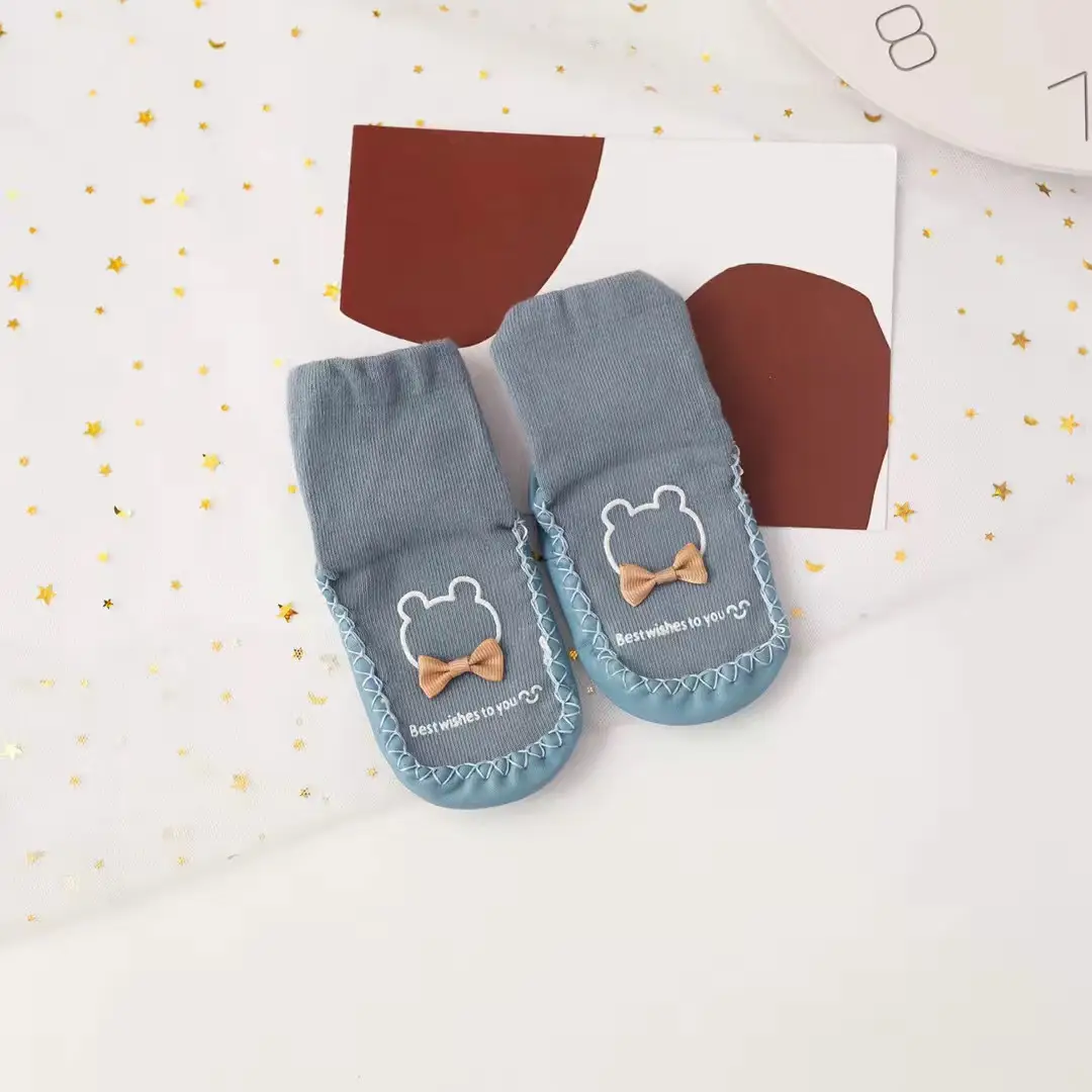 Blue Soft Baby Socks with Gold Buckle - Image 10