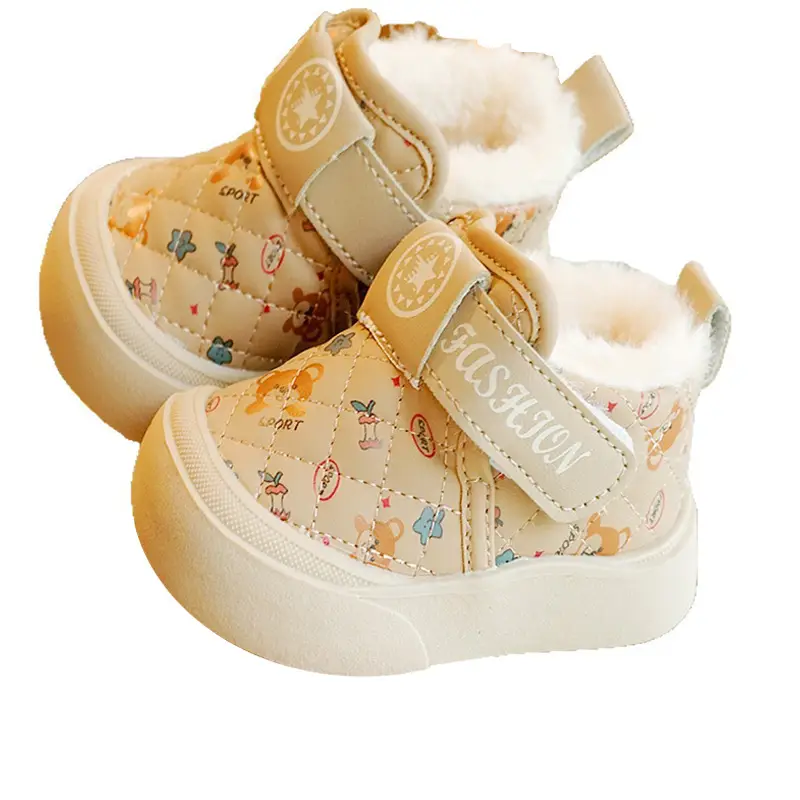 Winter Fleece Lined Toddler Shoes 1-2Yr Non-Slip Warm