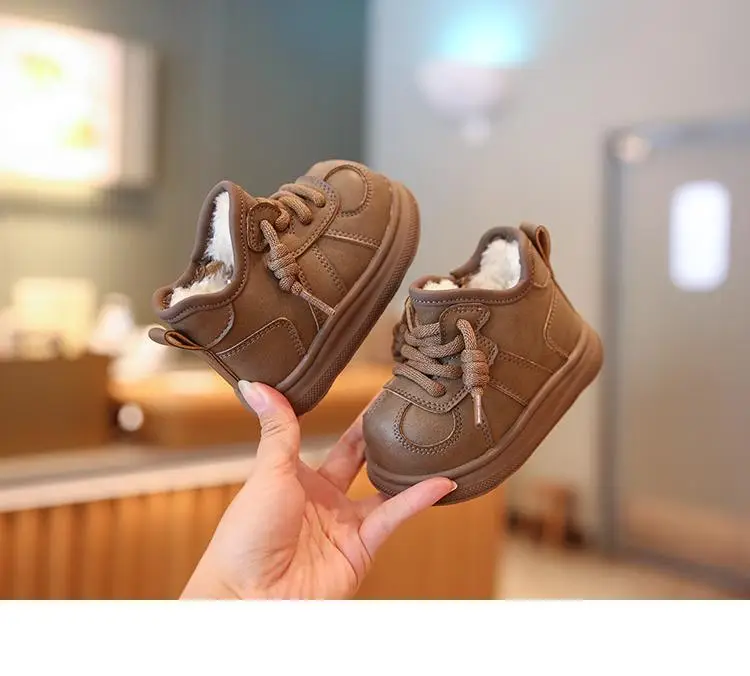 Children's Fleece-Lined Snow Boots Brown 2025 — feature 10