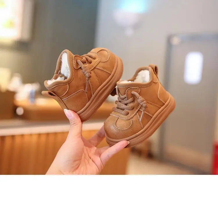 Children's Fleece-Lined Snow Boots Brown 2025 — feature 11