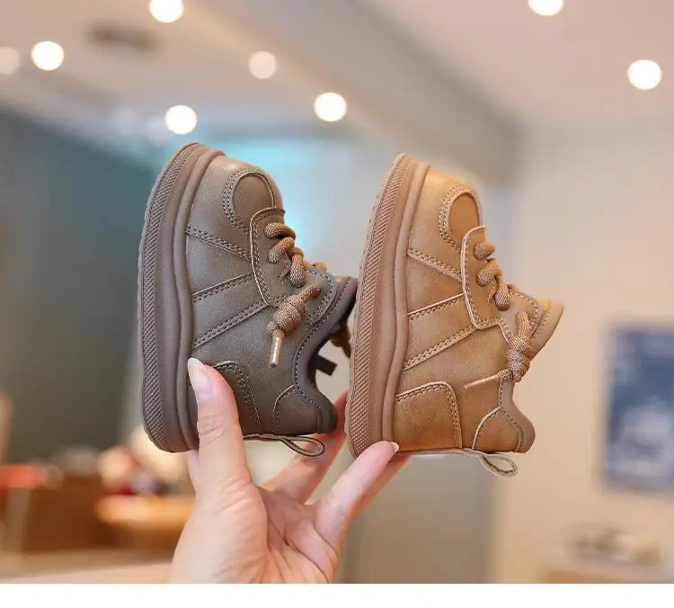 Children's Fleece-Lined Snow Boots Brown 2025 — feature 7