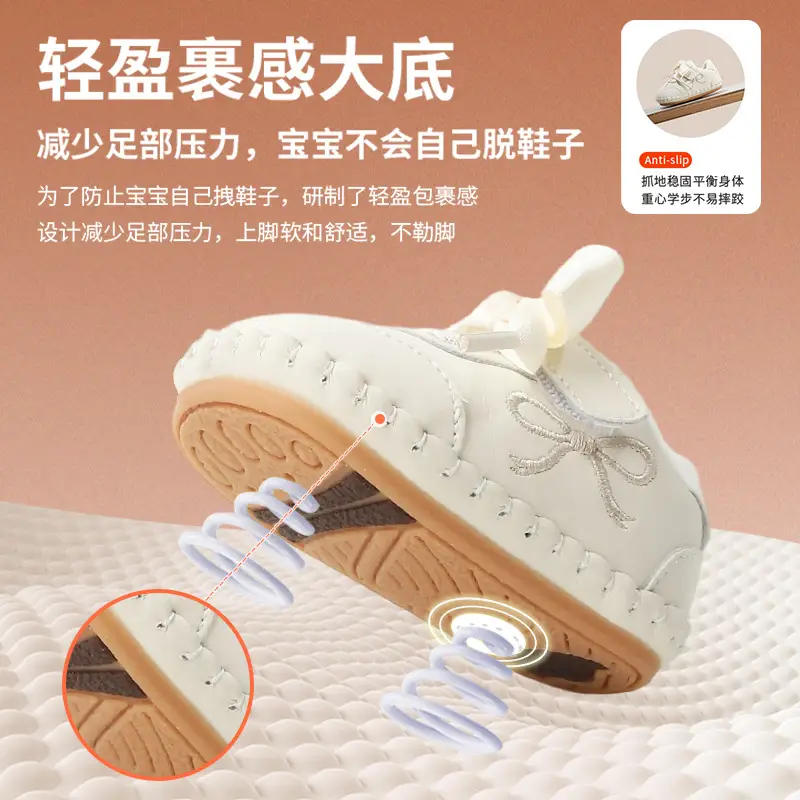Baby Shoes for Girls Fleece Lined Soft Sole 6-12M