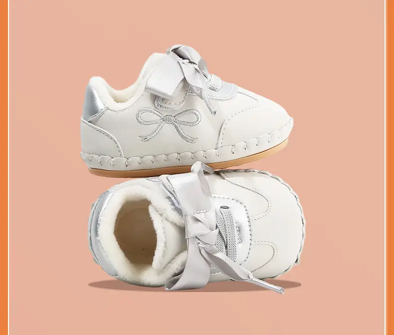Baby Shoes for Girls Fleece Lined Soft Sole 6-12M — feature 26