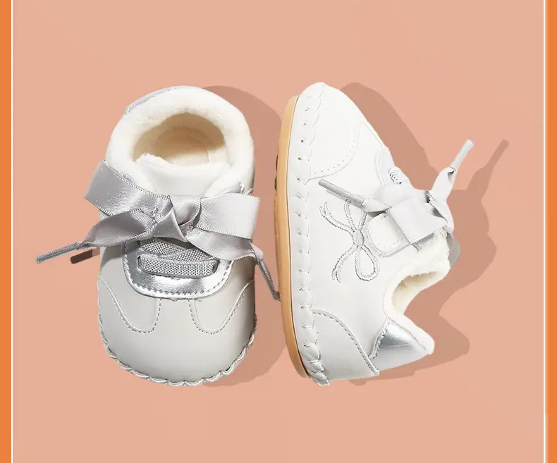 Baby Shoes for Girls Fleece Lined Soft Sole 6-12M — feature 28