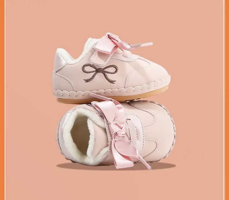 Baby Shoes for Girls Fleece Lined Soft Sole 6-12M — feature 29