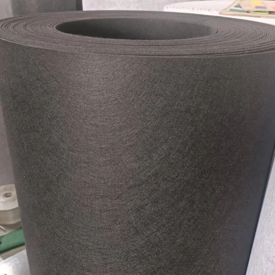 Black Felt Cloth 1Mm-5Mm Wear-Resistant Thickeneded Adhesive Car Decoration Needle-Punched Non-Woven Felt Strips Felt Blocks