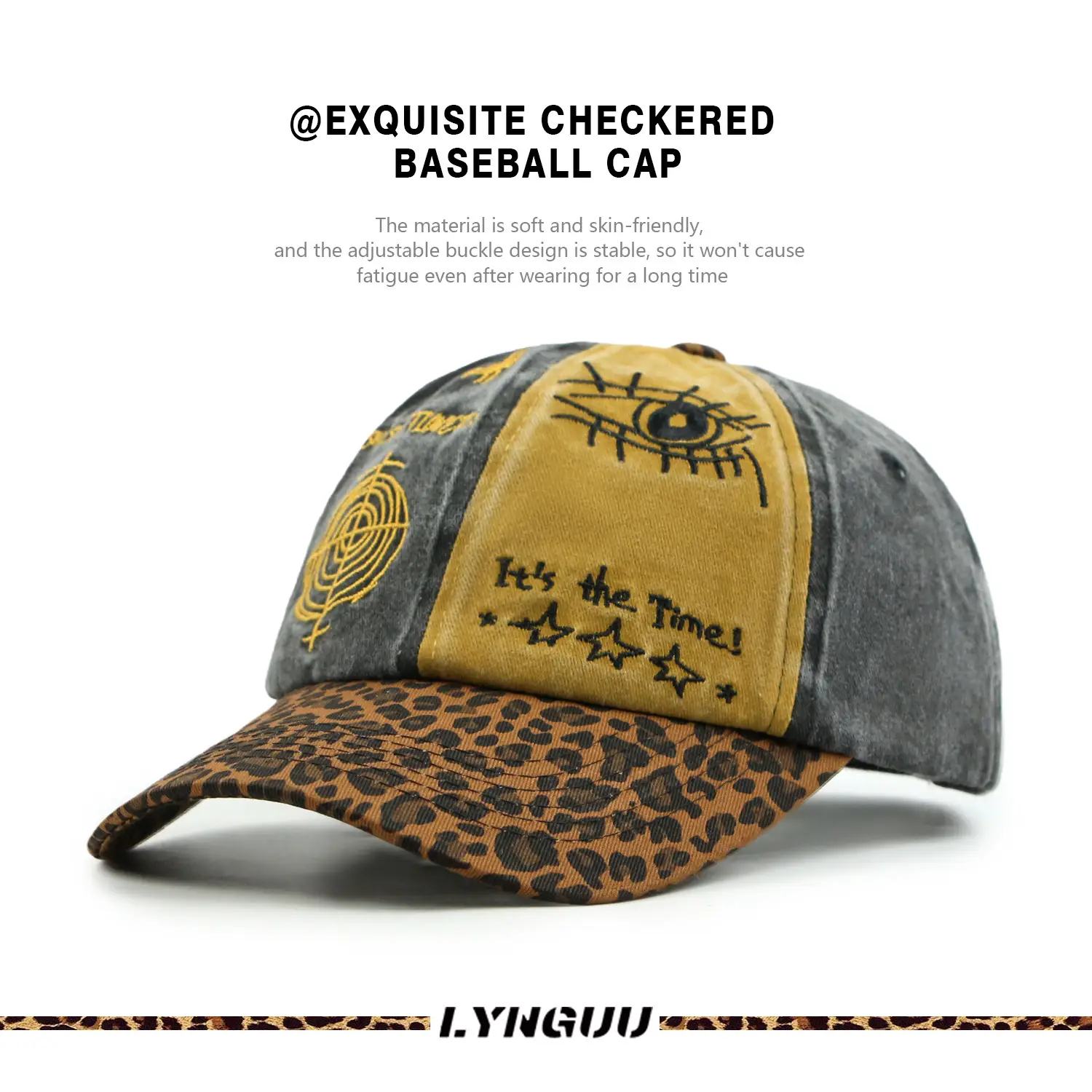 American Style Leopard Print Baseball Cap for Women — feature 1