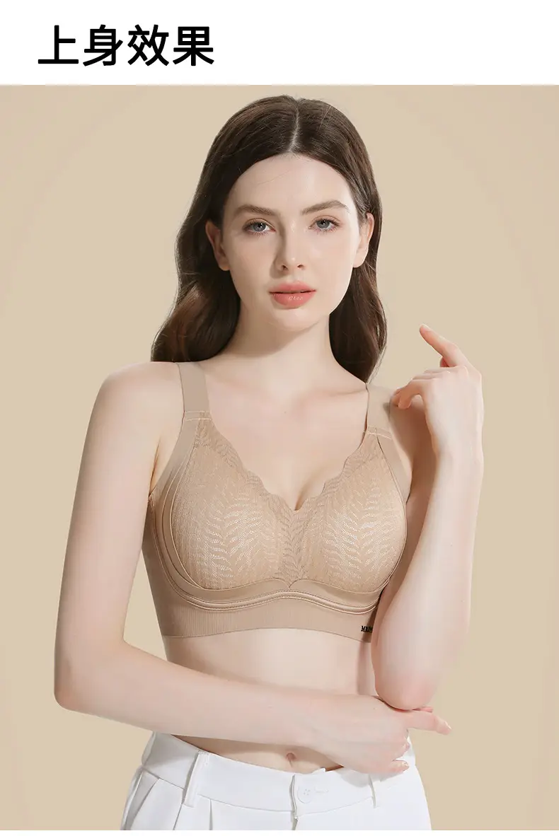 Liquid Foundation Lifting and Gathering Seamless Bra, Thin, Skin-Friendly, Soft and Comfortable, Floral Design, Wire-Free, Anti-Sagging Underwear — feature 18