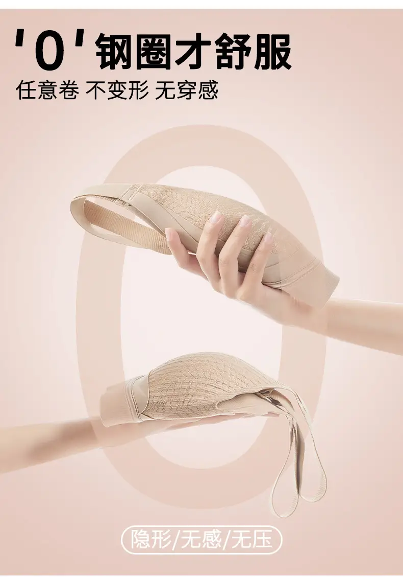 Liquid Foundation Lifting and Gathering Seamless Bra, Thin, Skin-Friendly, Soft and Comfortable, Floral Design, Wire-Free, Anti-Sagging Underwear — feature 9