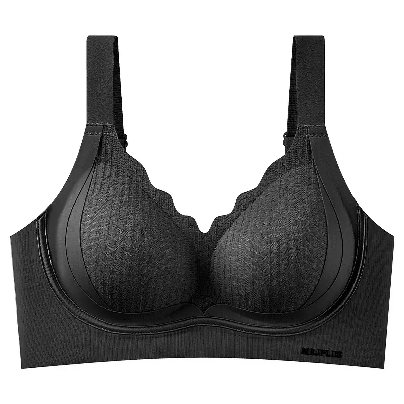 Liquid Foundation Lifting and Gathering Seamless Bra, Thin, Skin-Friendly, Soft and Comfortable, Floral Design, Wire-Free, Anti-Sagging Underwear