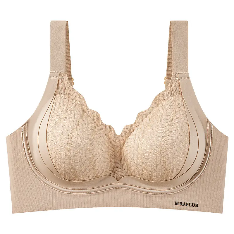Liquid Foundation Lifting and Gathering Seamless Bra, Thin, Skin-Friendly, Soft and Comfortable, Floral Design, Wire-Free, Anti-Sagging Underwear