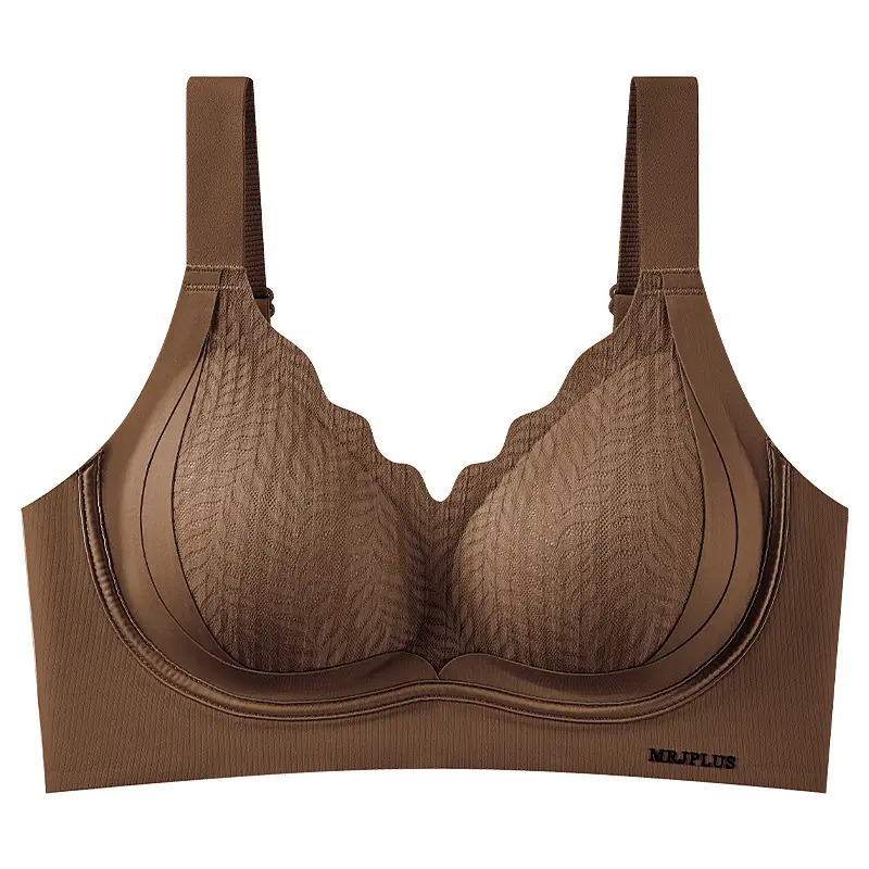 Liquid Foundation Lifting and Gathering Seamless Bra, Thin, Skin-Friendly, Soft and Comfortable, Floral Design, Wire-Free, Anti-Sagging Underwear