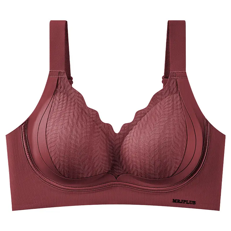 Liquid Foundation Lifting and Gathering Seamless Bra, Thin, Skin-Friendly, Soft and Comfortable, Floral Design, Wire-Free, Anti-Sagging Underwear