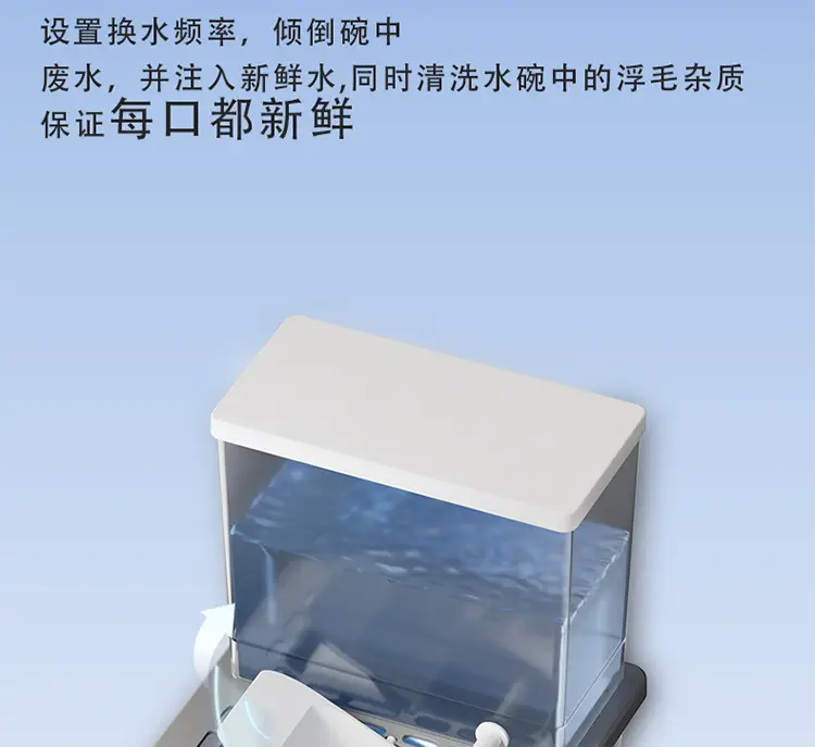 Pet Water Fountain, Cat Circulating Flowing Water Bowl, Dog Unplugged Tilting Automatic Water Dispenser for Kittens — feature 3