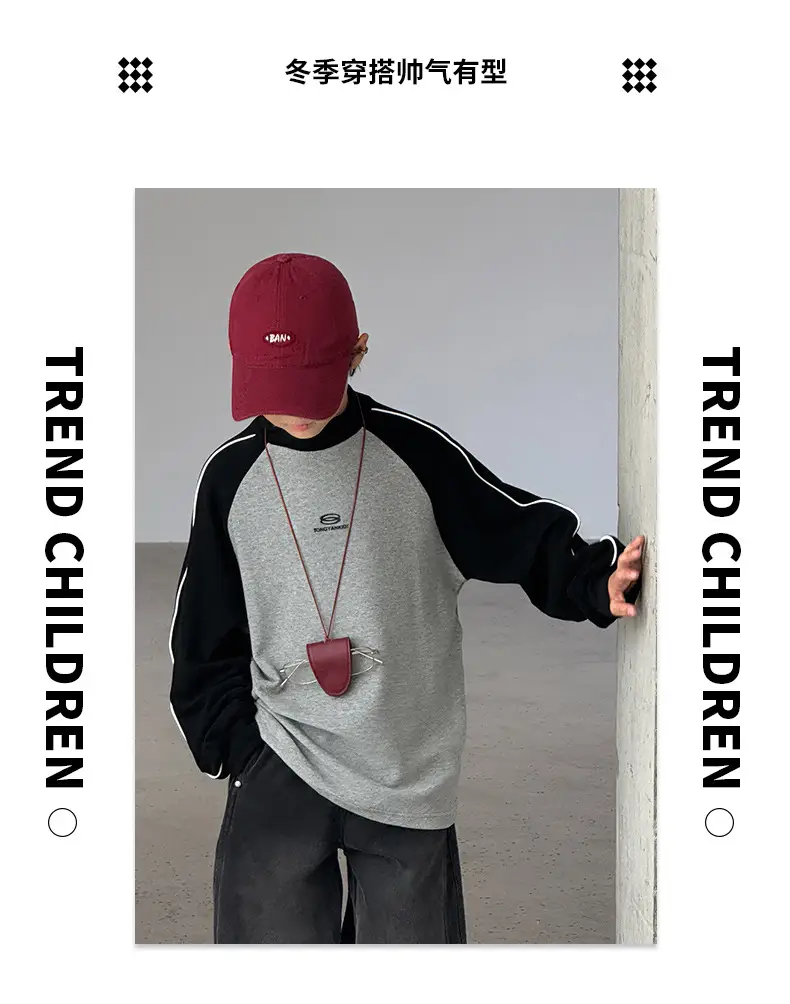 Children's Long Sleeve T-Shirt Grey Black 2025 — feature 9
