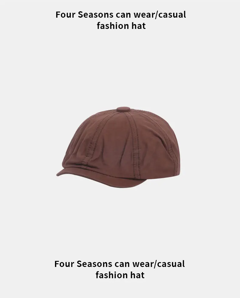 Black Retro Duckbill Cap for Women Spring Autumn — feature 13