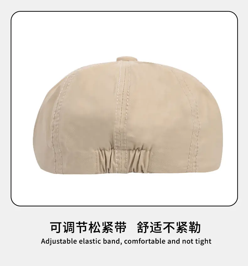 Black Retro Duckbill Cap for Women Spring Autumn — feature 15
