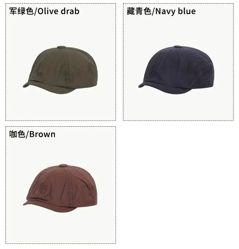 Black Retro Duckbill Cap for Women Spring Autumn — feature 9