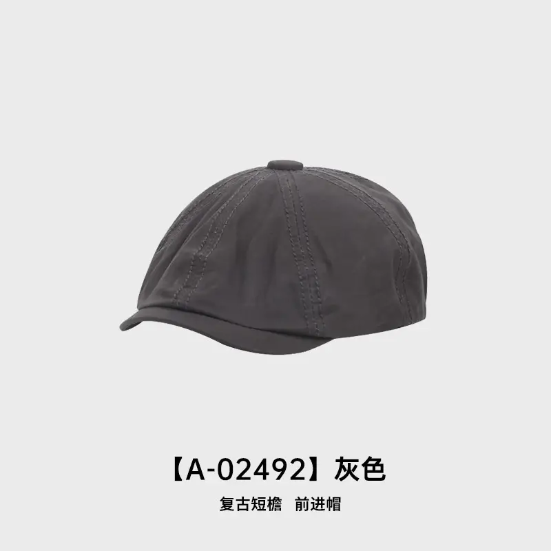 Black Retro Duckbill Cap for Women Spring Autumn - Image 3