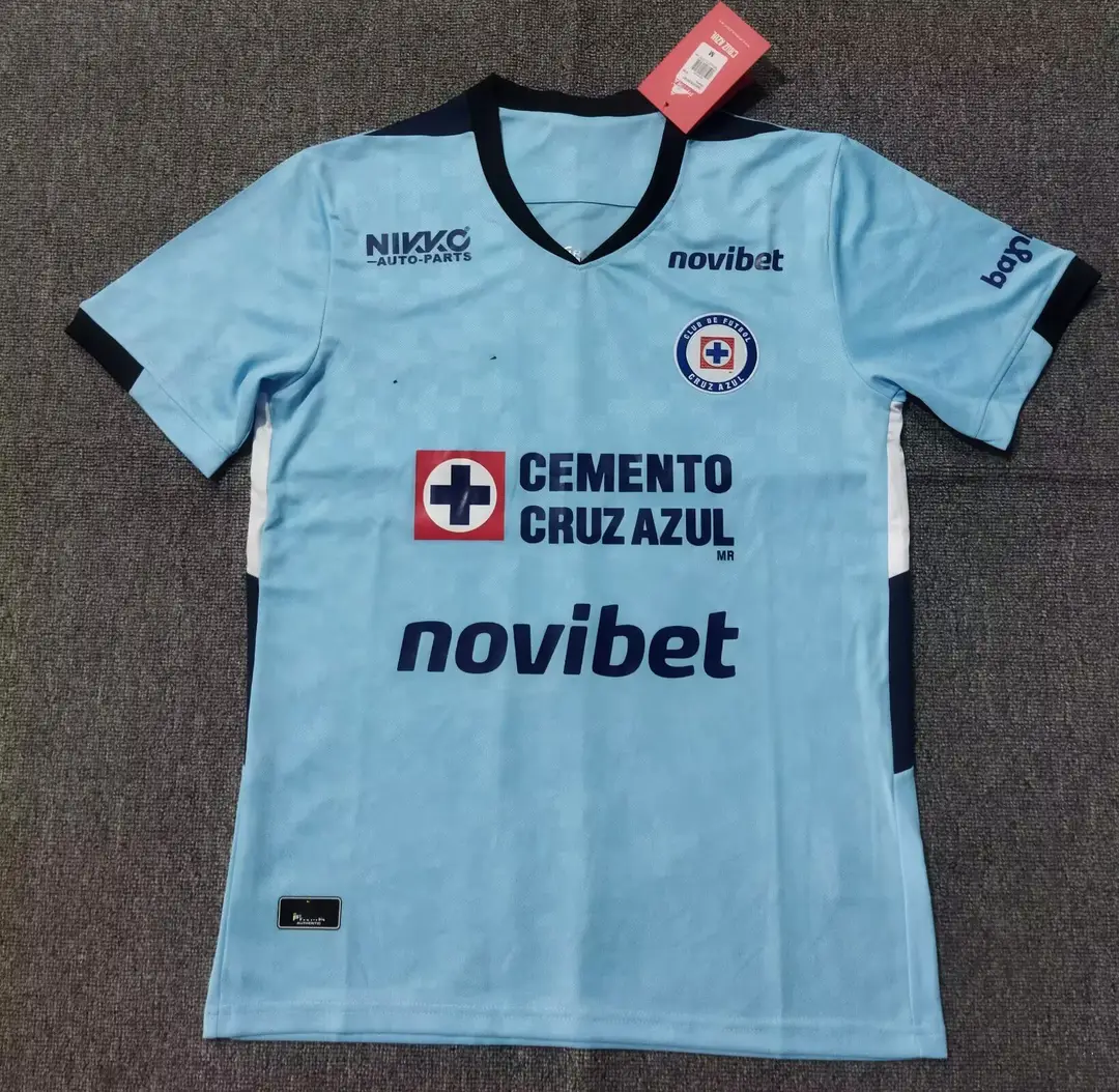 New 25~26 Mexican League Style Blue Cross Pachuca Atlas Football Jersey Fan Style