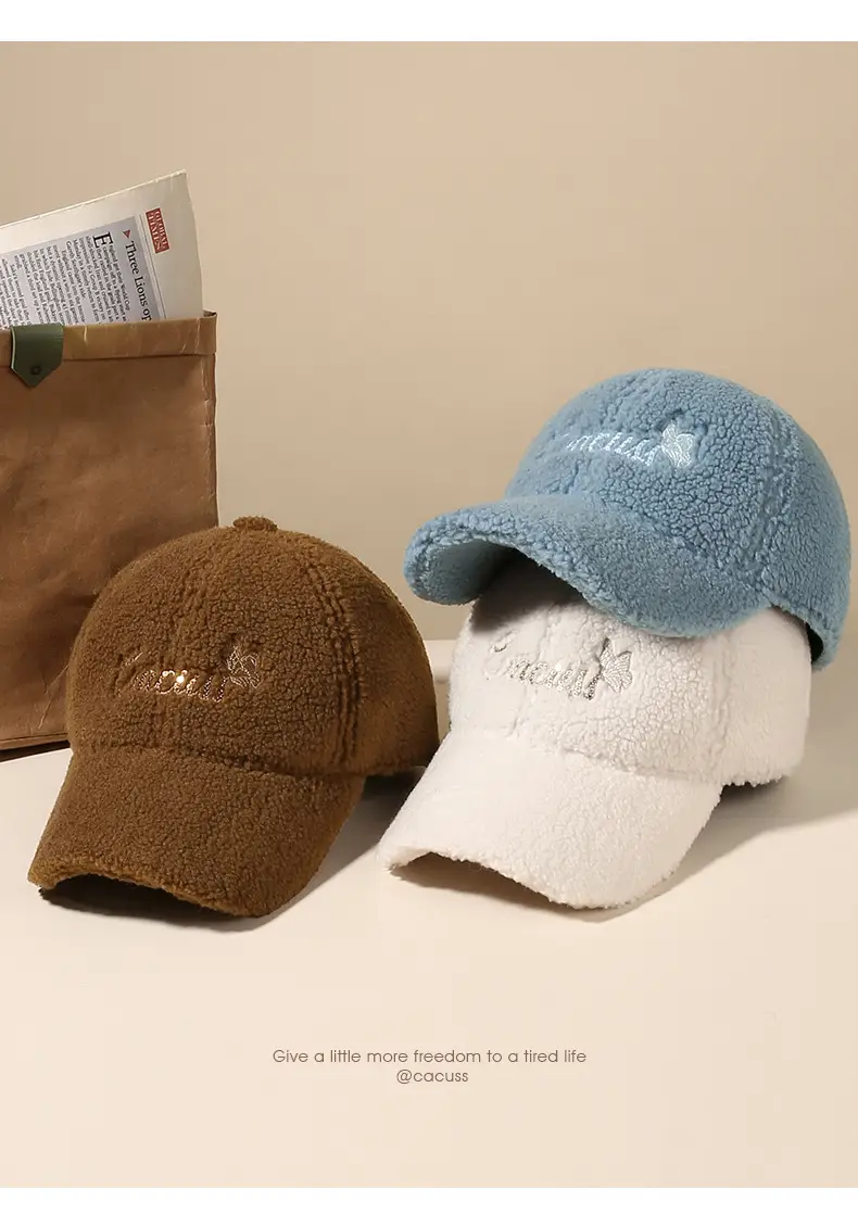 Women Faux Wool Winter Cap White Slim Fit — feature 13