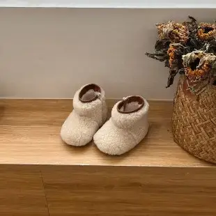 New Baby Girl Snow Boots Soft Sole Thickened Toddler Shoes Winter Boys Plus Plush Fur Shoes